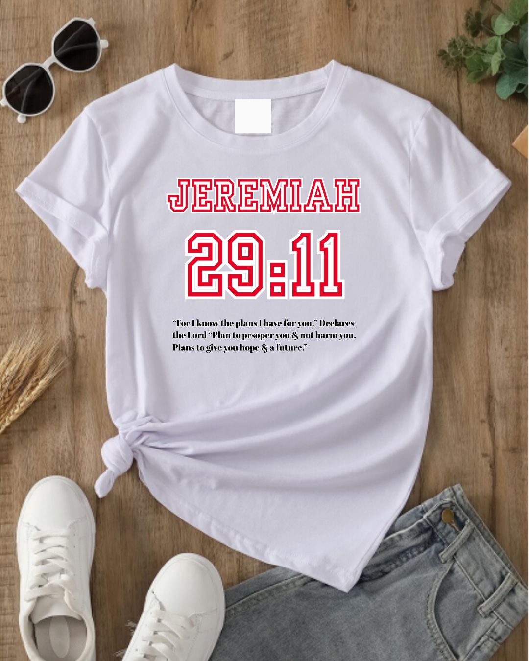 Jeremiah 29:11 Unisex Heavy Cotton Tee - Inspirational Faith Shirt, Christian Apparel, Hopeful Message, Gift for Believers, Casual Wear