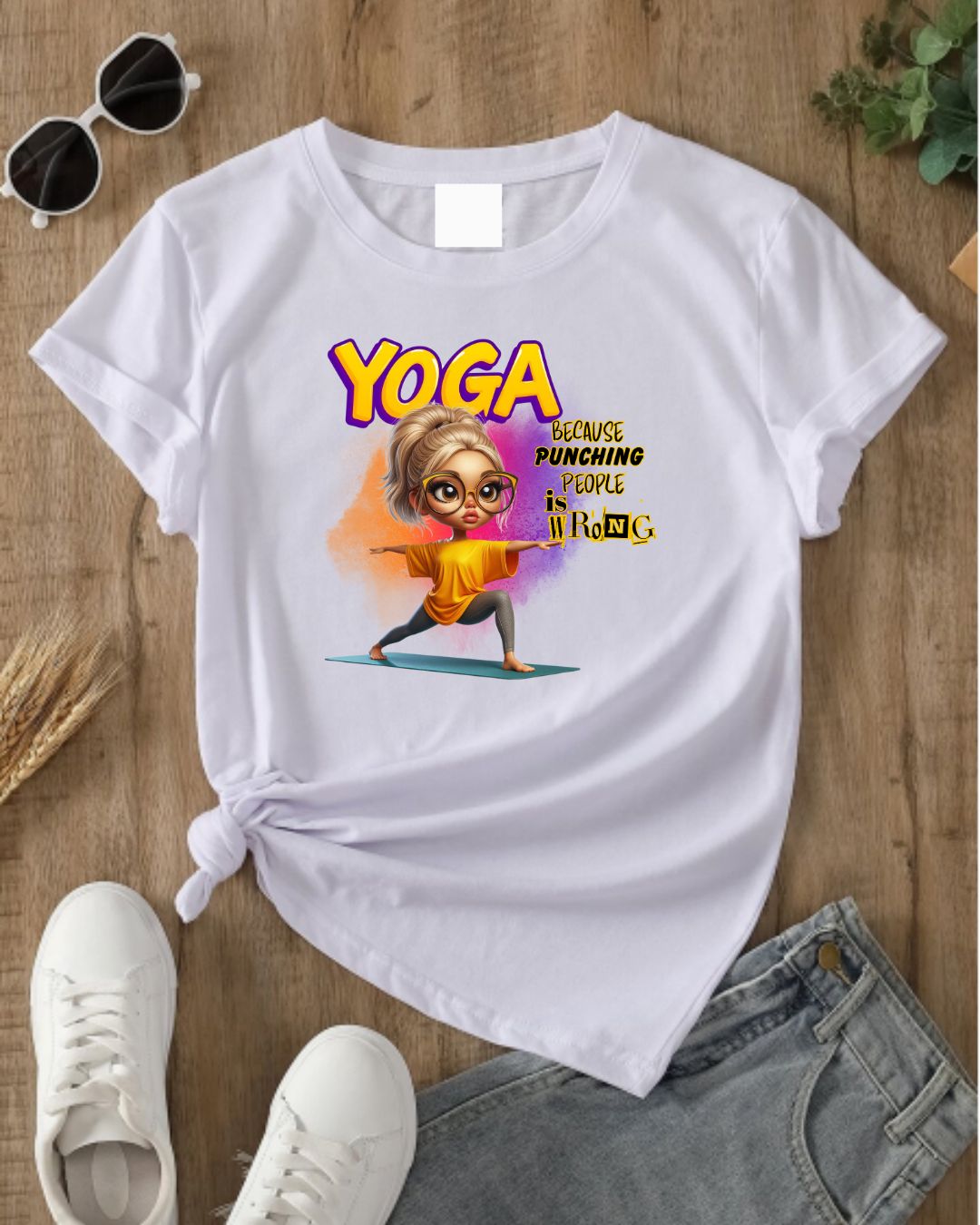 Yoga Humor Unisex Heavy Cotton Tee, Funny Yoga Shirt, Gift for Yogis, Relaxation Tee, Quirky Exercise Apparel