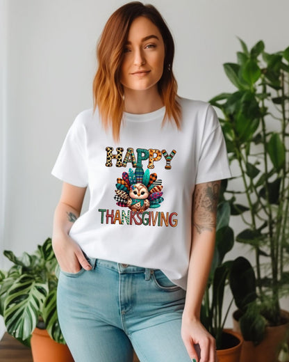 Thanksgiving Turkey T-Shirt, Unisex Heavy Cotton Tee for Fall, Family Gatherings, Holiday Celebrations, Cute Graphic Tee, Turkey Day Shirt