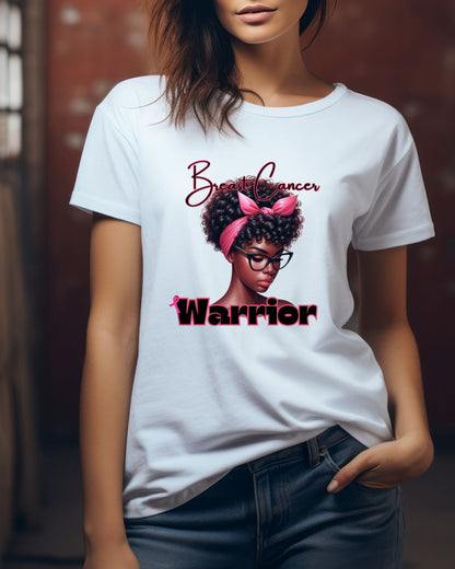 Pink Warrior Breast Cancer Unisex Heavy Cotton Tee, Awareness Shirt, Gift for Survivors, Support Merchandise, Inspirational Apparel