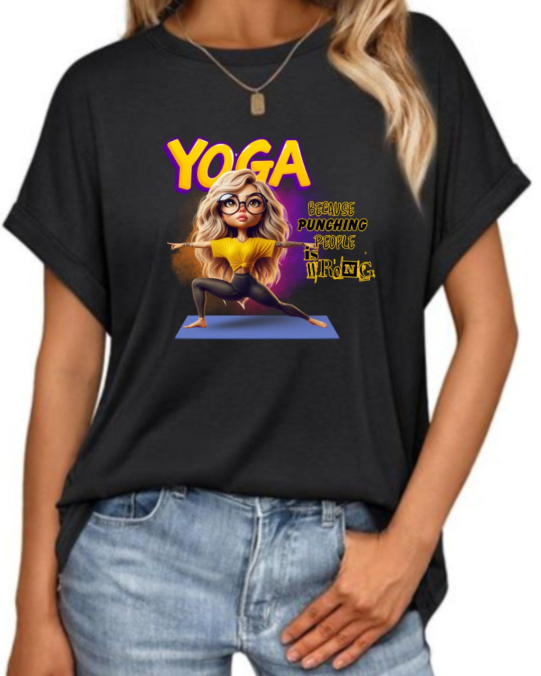 Yoga Humor Unisex Heavy Cotton Tee - Funny Yoga Shirt for Yoga Lovers, Gift for Fitness Fans, Relaxation Tee, Motivational Apparel, [...]