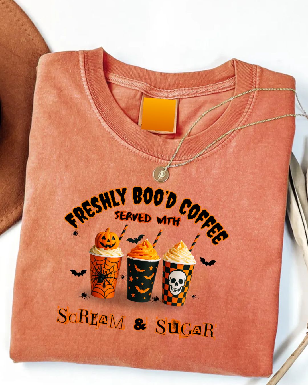 Halloween Coffee Tee, Fun Graphic T-Shirt, Unisex Shirt for Pumpkin Spice Lovers, Spooky Season Apparel, Boo-tiful Halloween Gift