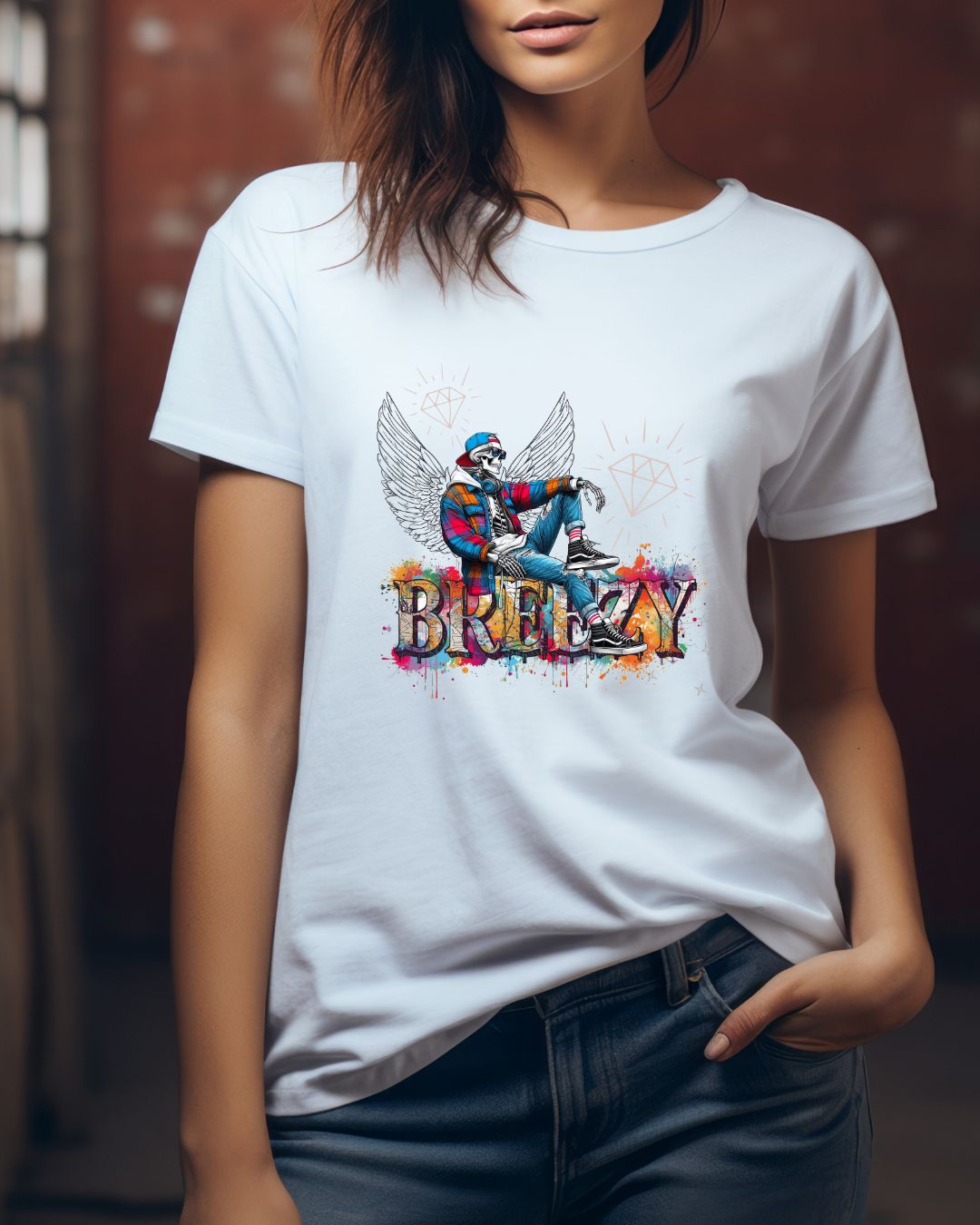 Breezy Skater Tee - Trendy Unisex Cotton T-Shirt, Casual Wear, Street Style, Gift for Skateboarders, Fun Summer Fashion