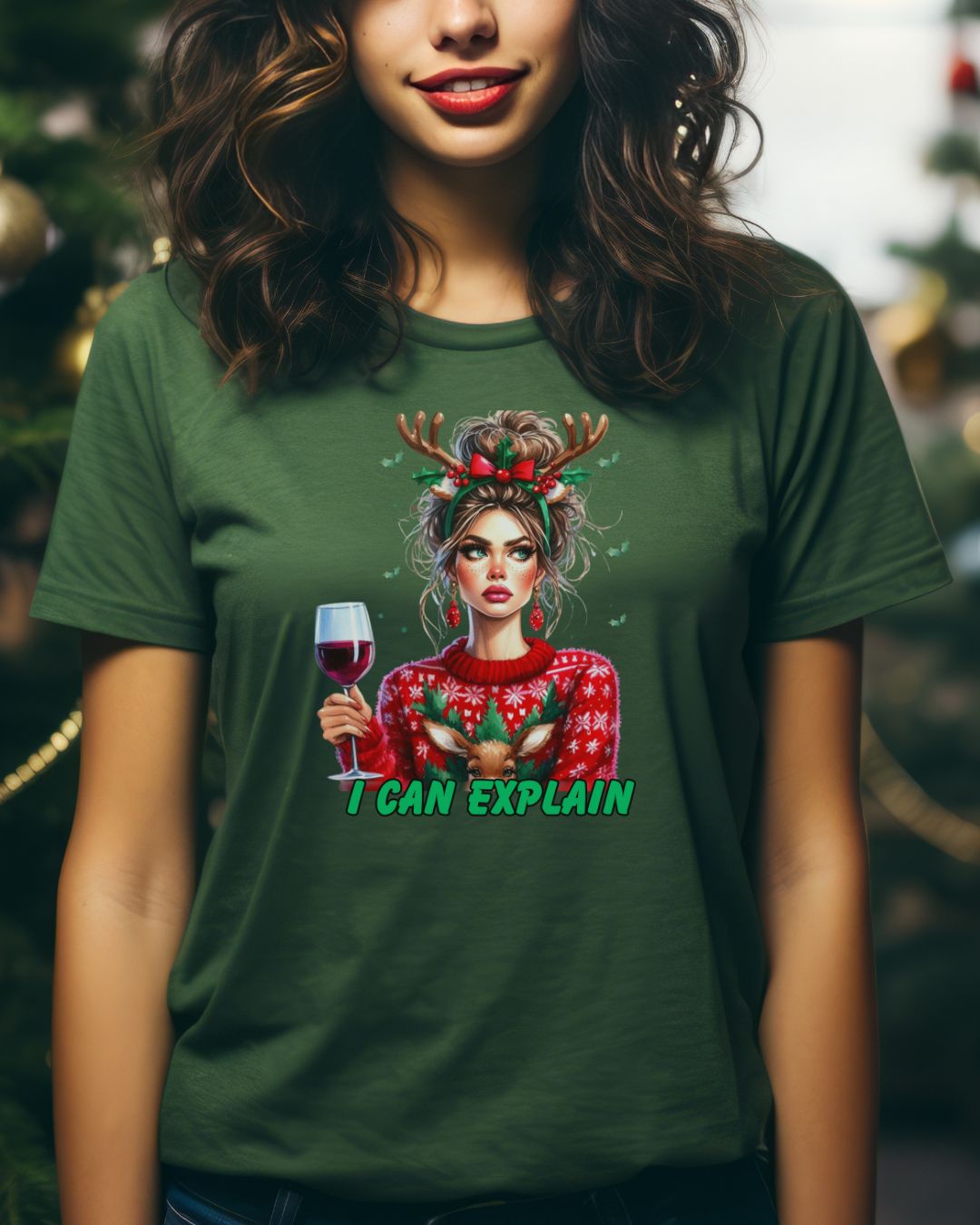 Festive Christmas Tee, I Can Explain Seasonal Top, Holiday Apparel, Unisex Holiday Shirt, Funny Christmas Outfit
