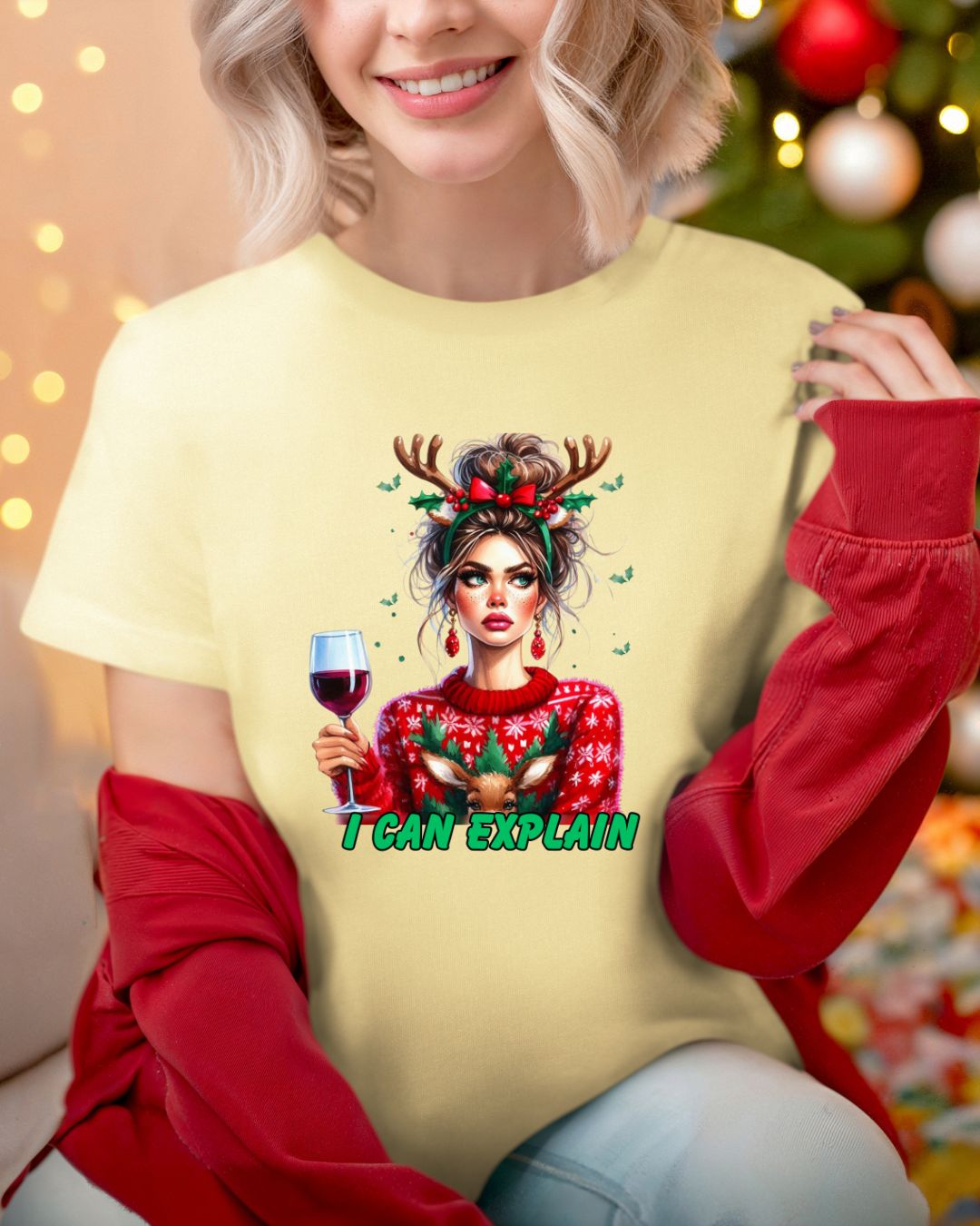 Festive Christmas Tee, I Can Explain Seasonal Top, Holiday Apparel, Unisex Holiday Shirt, Funny Christmas Outfit