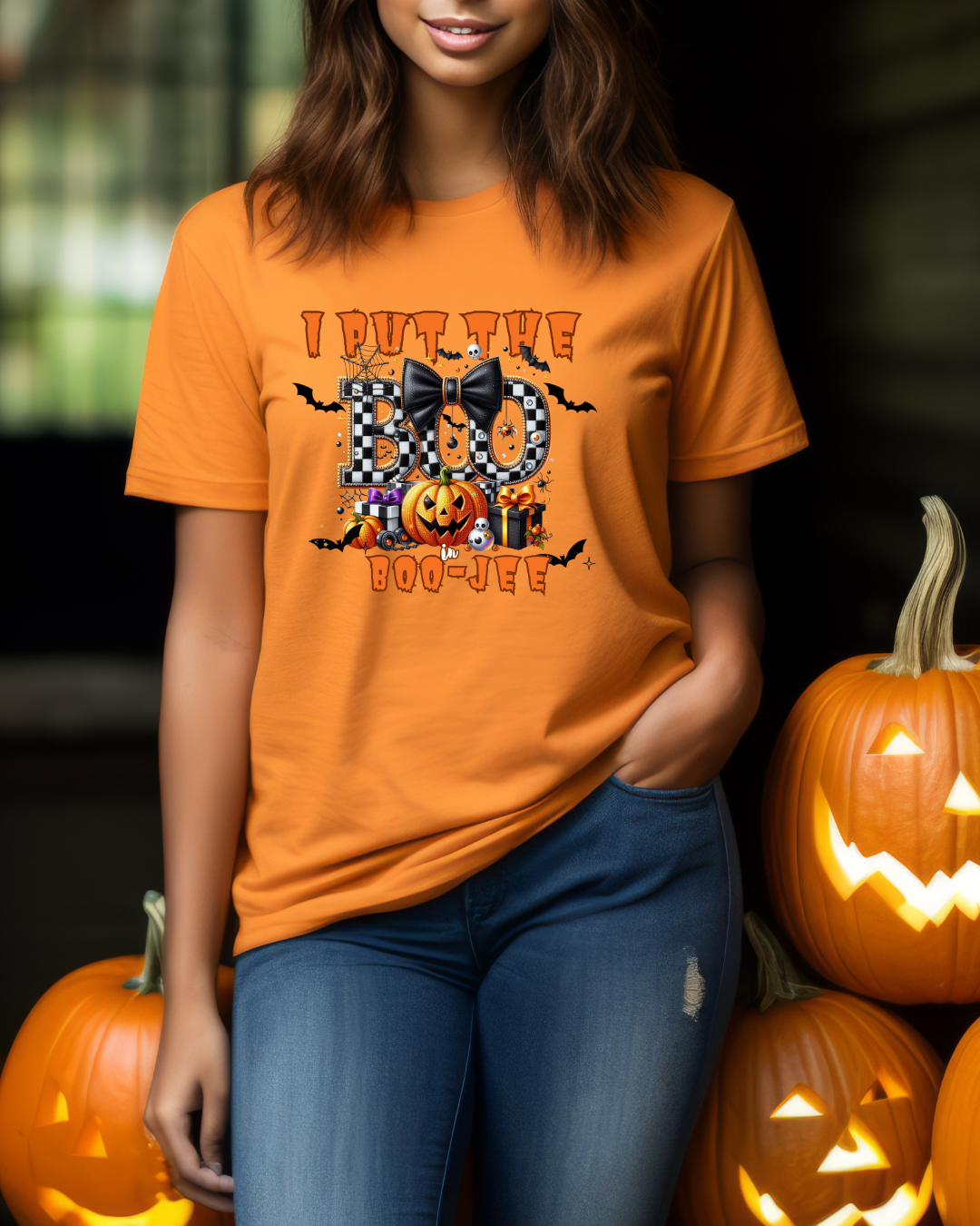 Halloween Themed Unisex Tee - I Put The Boo In Boo-Jew, Cute Funny Halloween T-Shirt, Spooky Season Apparel, Halloween Party Wear, [...]