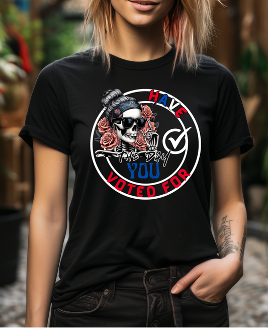 Edgy Graphic Tee, Voted For Design, Unisex Heavy Cotton Shirt, Casual Wear, Perfect for Activists, Gift for Political Events