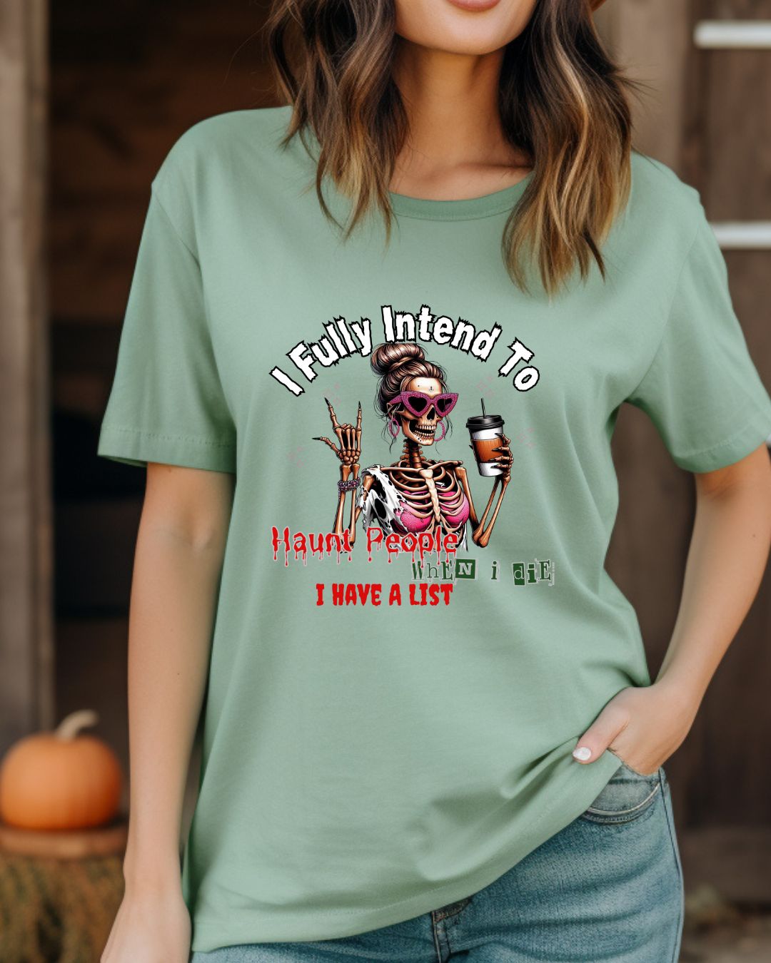 Funny Halloween Skeleton Tee, Unisex Cotton Shirt, Spooky Graphic Shirt, Gift for Halloween Lovers, Casual Wear Tee