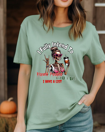 Funny Halloween Skeleton Tee, Unisex Cotton Shirt, Spooky Graphic Shirt, Gift for Halloween Lovers, Casual Wear Tee