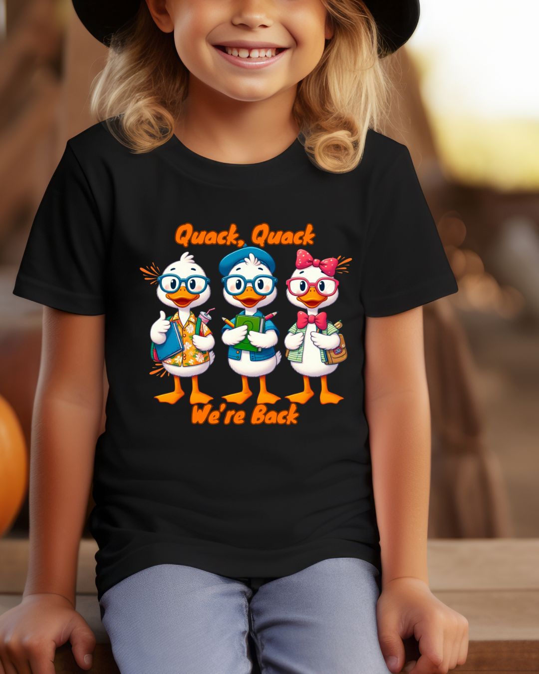 Kids Quack Quack Tee, Fun Back To School Shirt, Duck Graphic Tee, Gift for Children, Playful Kids Apparel